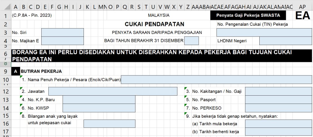 EA FORM 2023 Excel